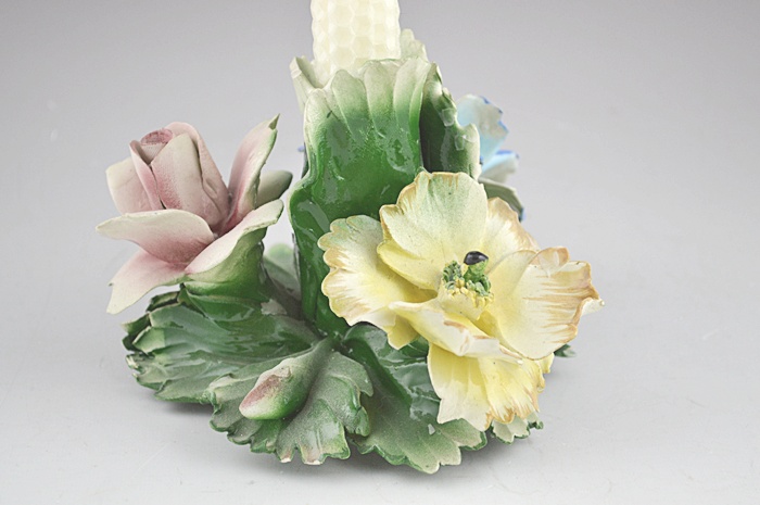 Antique Nuova Capodimonte Candleholders