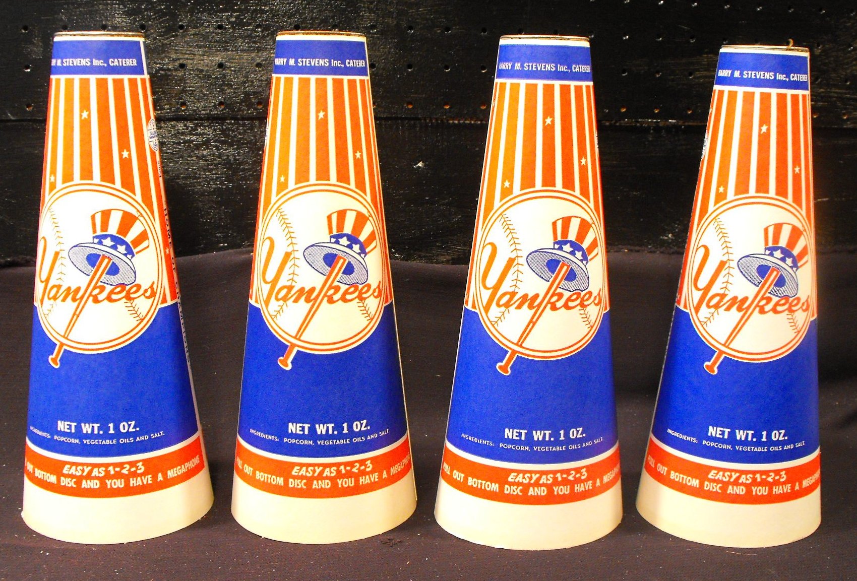 (4) 1950s/60s New York Yankees Popcorn Holders