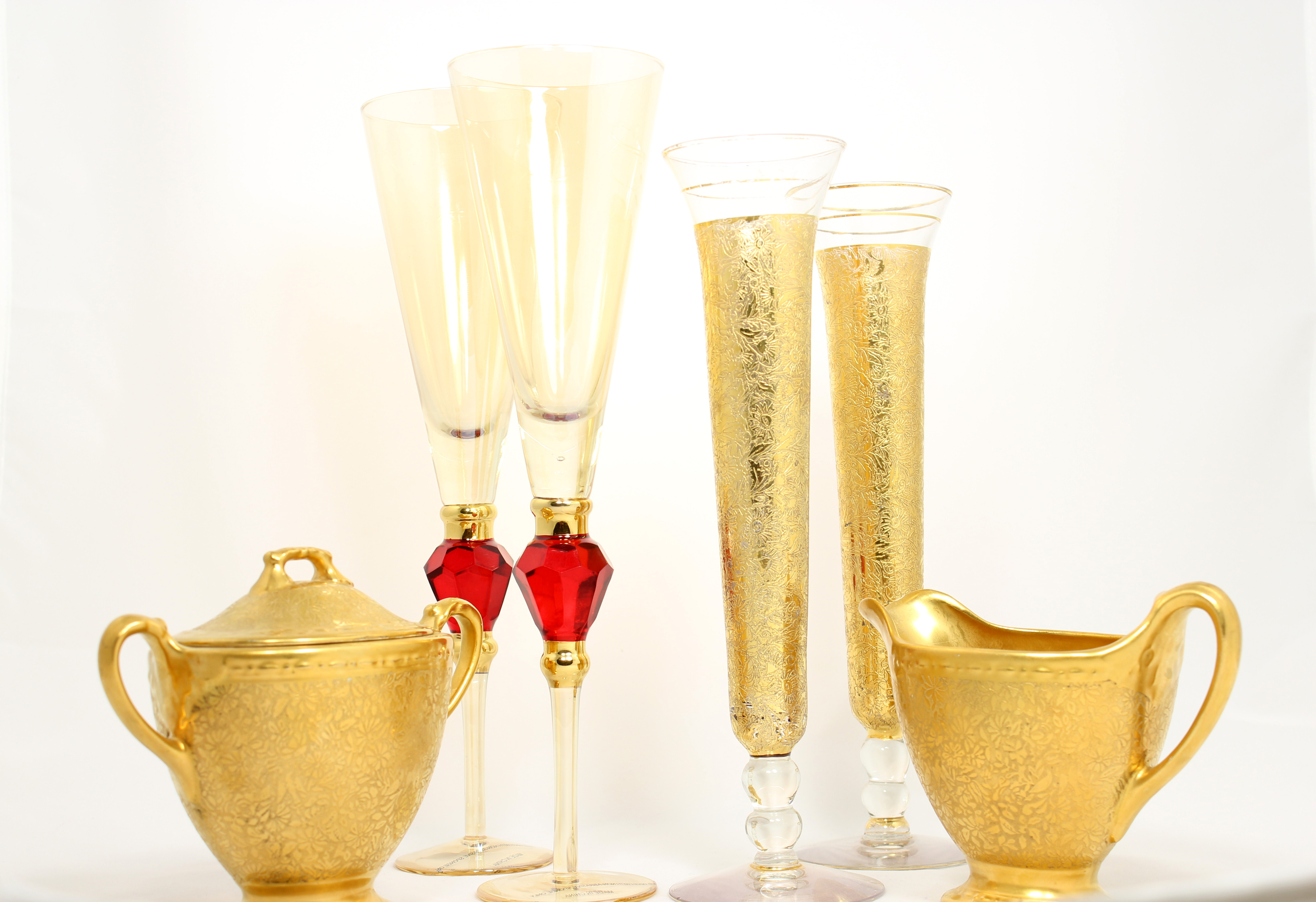 Beautiful Set of Gold Serving Pieces