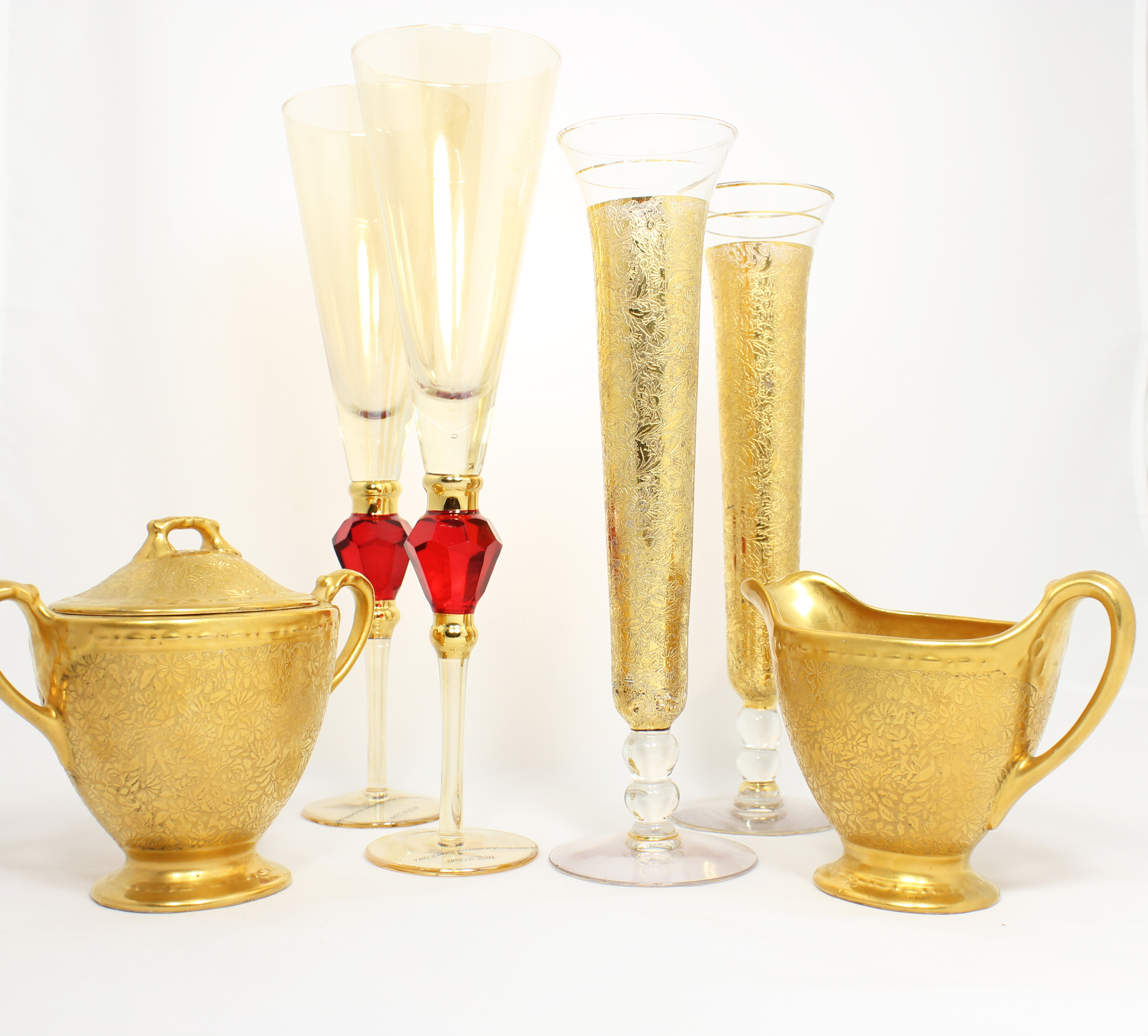 Beautiful Set of Gold Serving Pieces