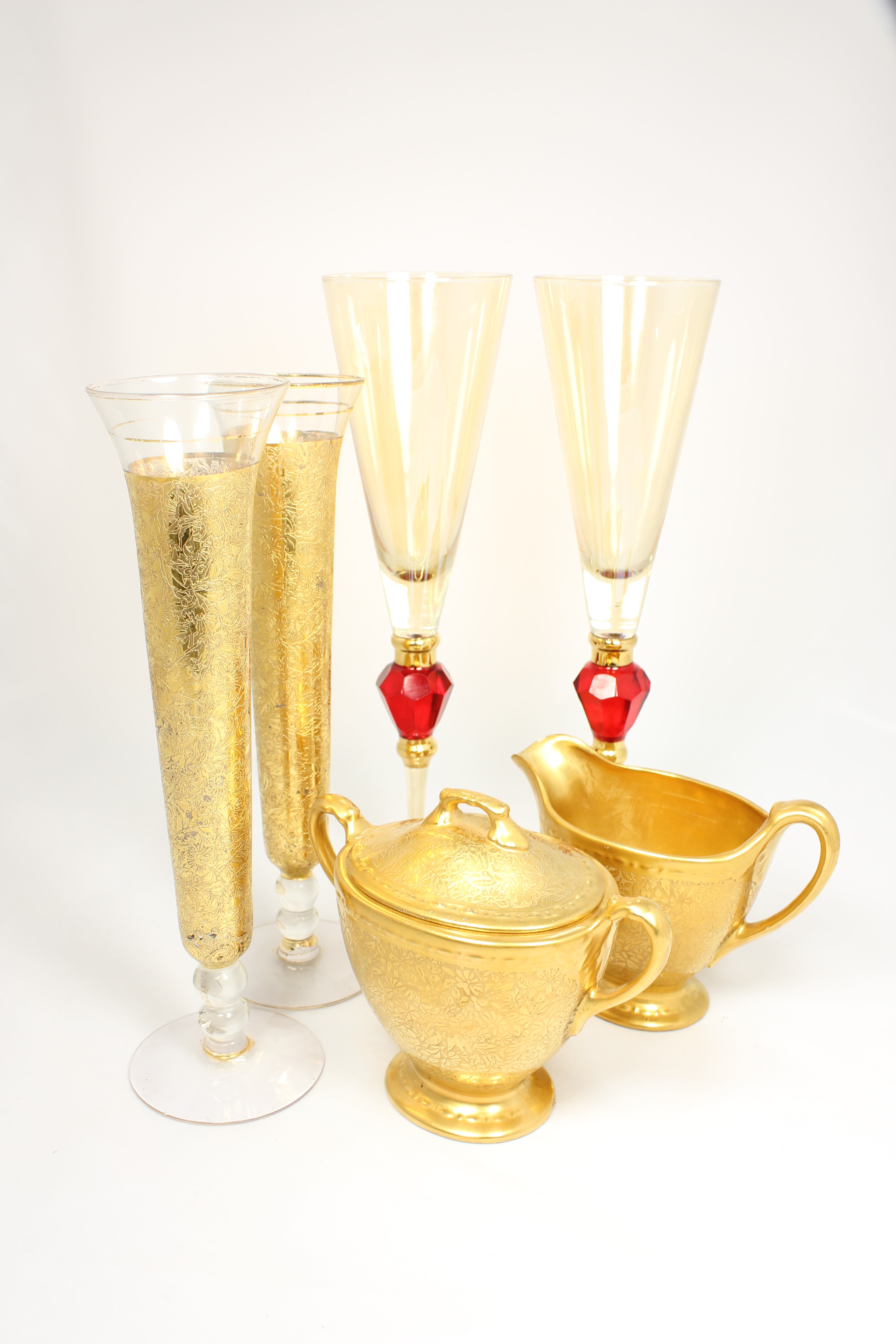 Beautiful Set of Gold Serving Pieces