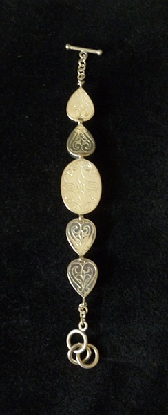 Sterling Silver Bracelet with Turquoise Stones