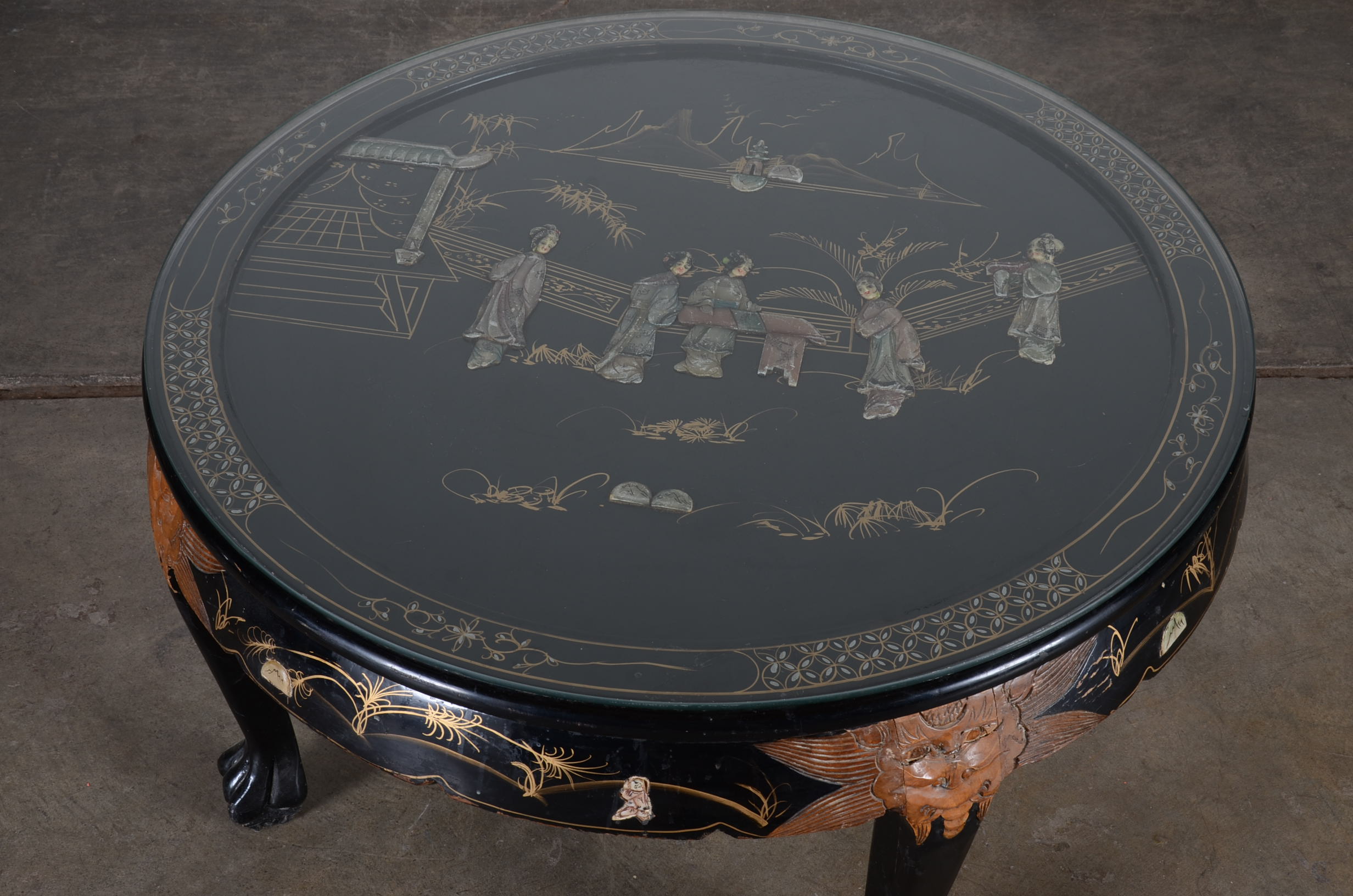 Round Chinoiserie Coffee Table