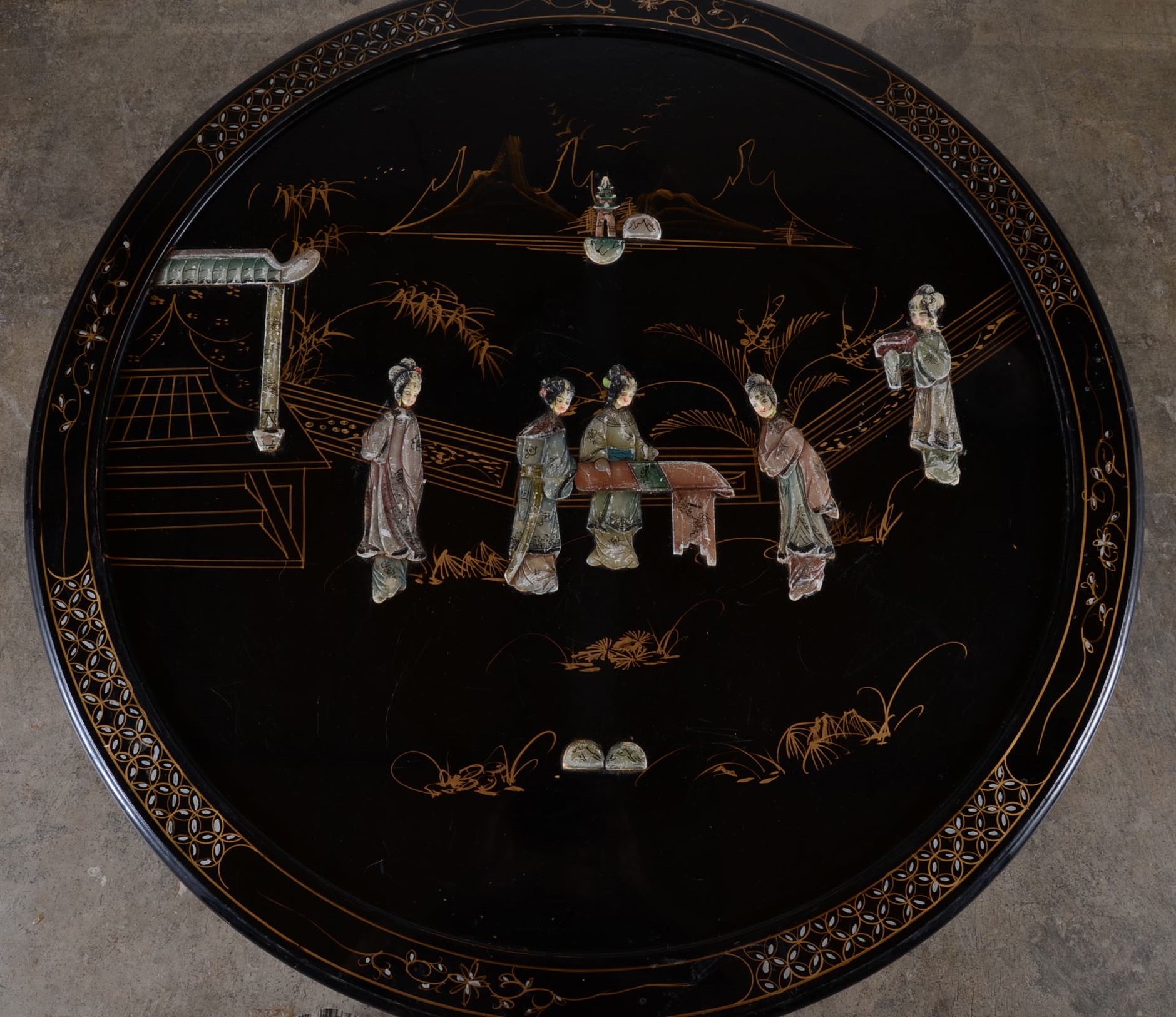 Round Chinoiserie Coffee Table