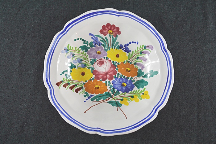 Hand Painted Serving Bowl from Portugal & 2 Chargers from Brasserie for WS
