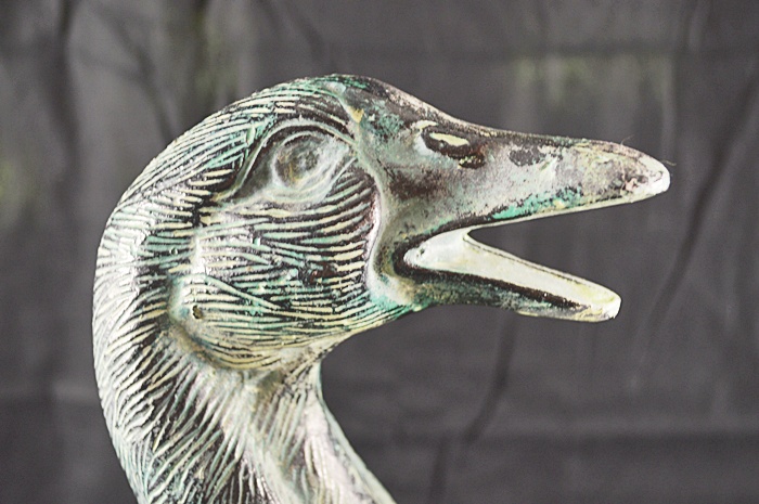 Pair of Cast Aluminum Duck Garden Sculptures