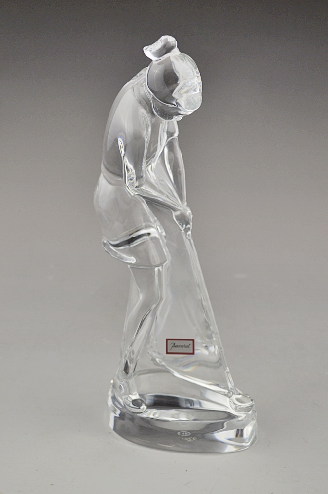 Baccarat Crystal Golfer Lady In Box