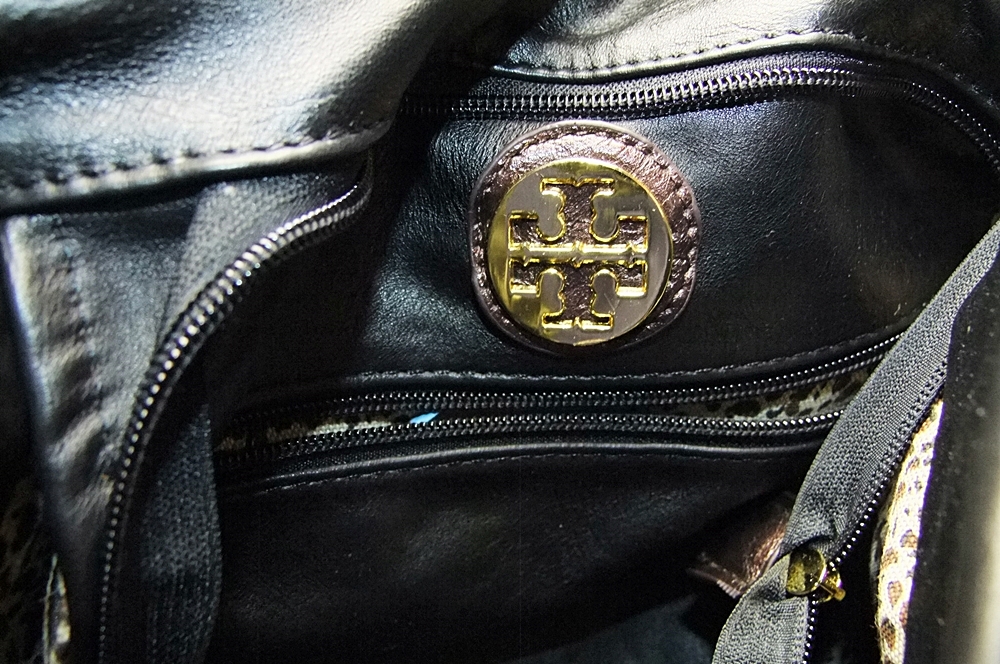 Tory Burch black leather tote 