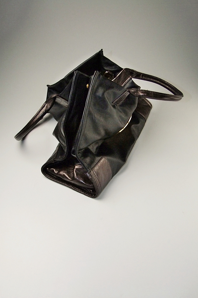 Tory Burch black leather tote 