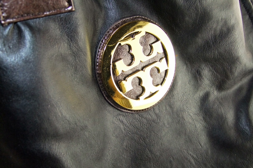 Tory Burch black leather tote 