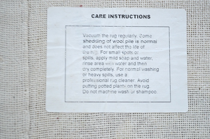 Floral and Palm Leaf Motif  Hooked Wool Rug 