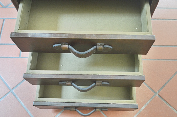 Restoration Hardware Mayfair Steamer Cube with Drawers Vintage Cigar Leather