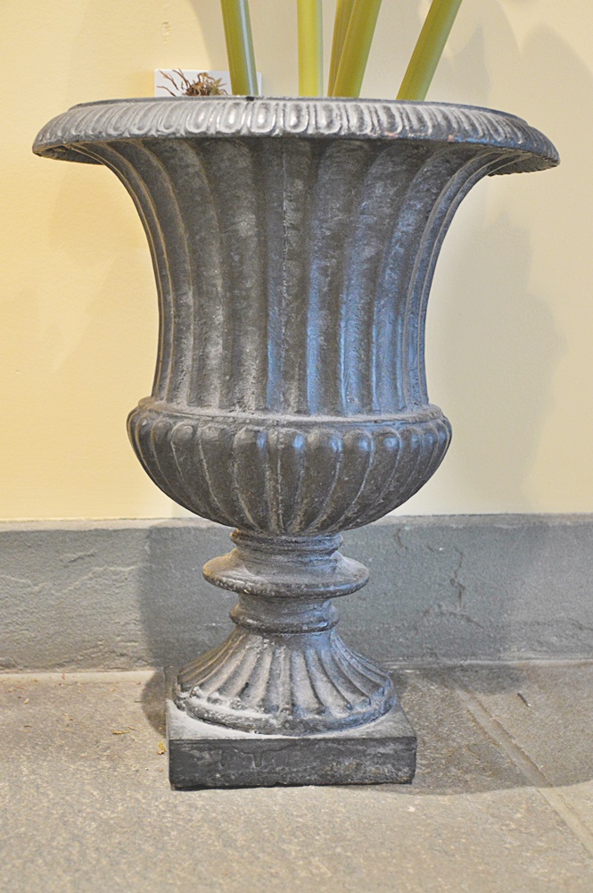 Black Cast Iron Urn