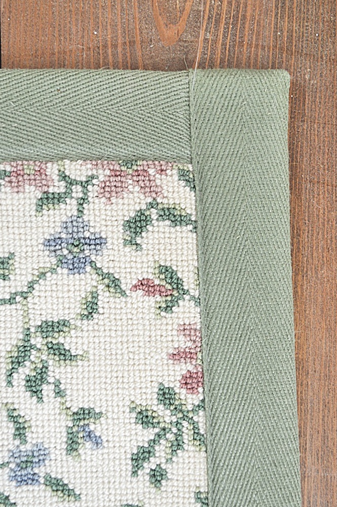 Wilton Woven Pink Green, Blue & Yellow Floral Area Rug