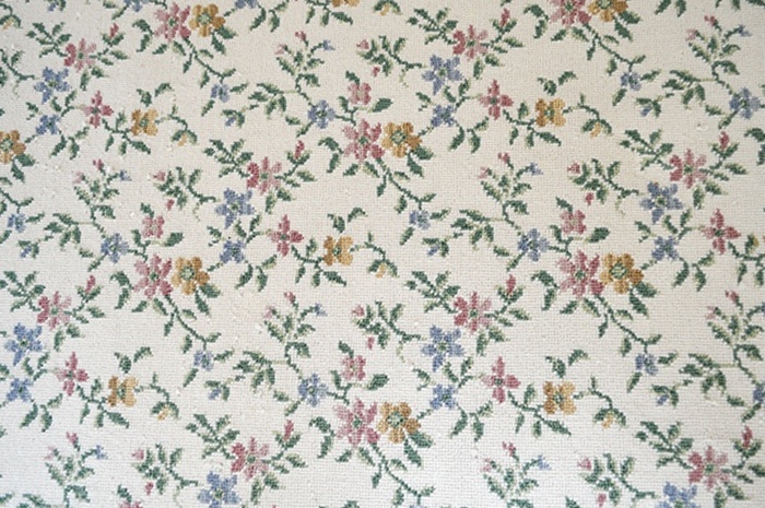 Wilton Woven Pink Green, Blue & Yellow Floral Area Rug