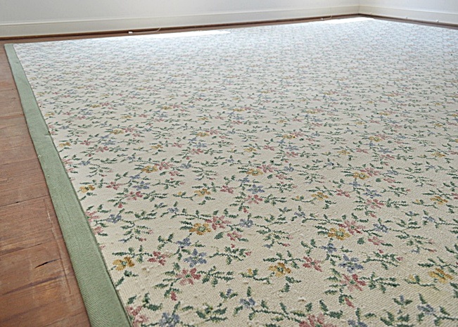 Wilton Woven Pink Green, Blue & Yellow Floral Area Rug