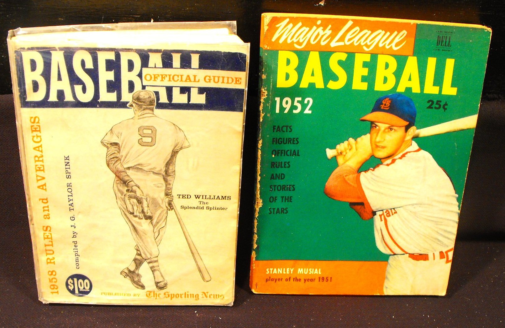 (6) 1940s/50s Baseball Books With HOF Ted Williams