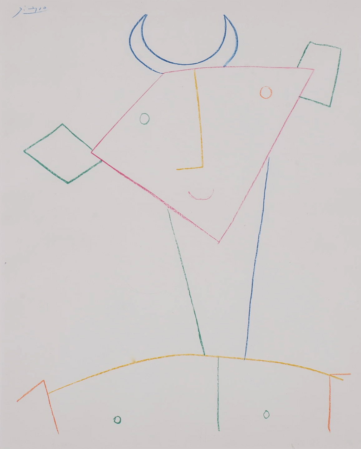 Original Picasso Lithograph "Buste de Faun" 