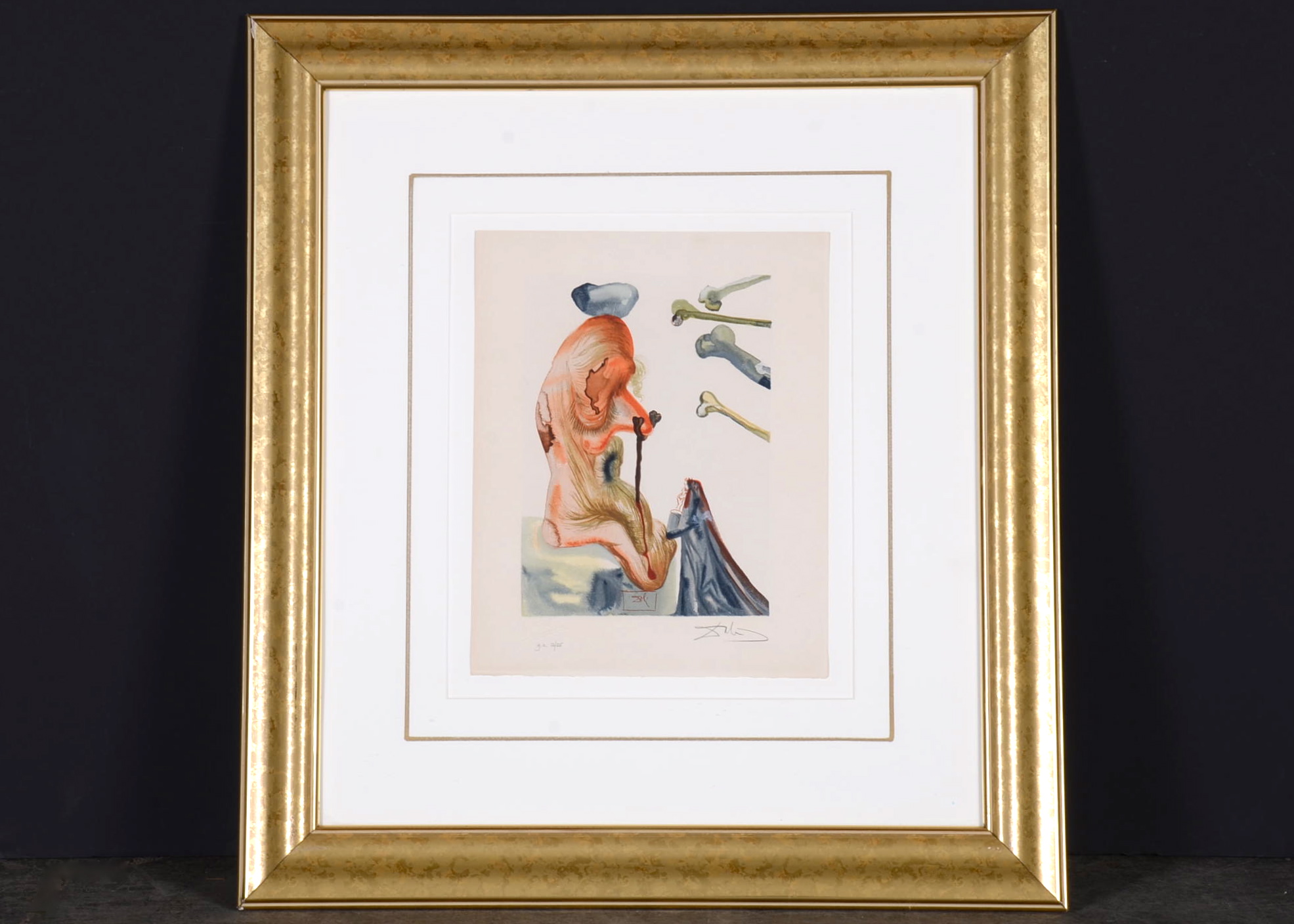 Salvador Dali "The Flatterer," Illustration to Dante's "Divine Comedy"