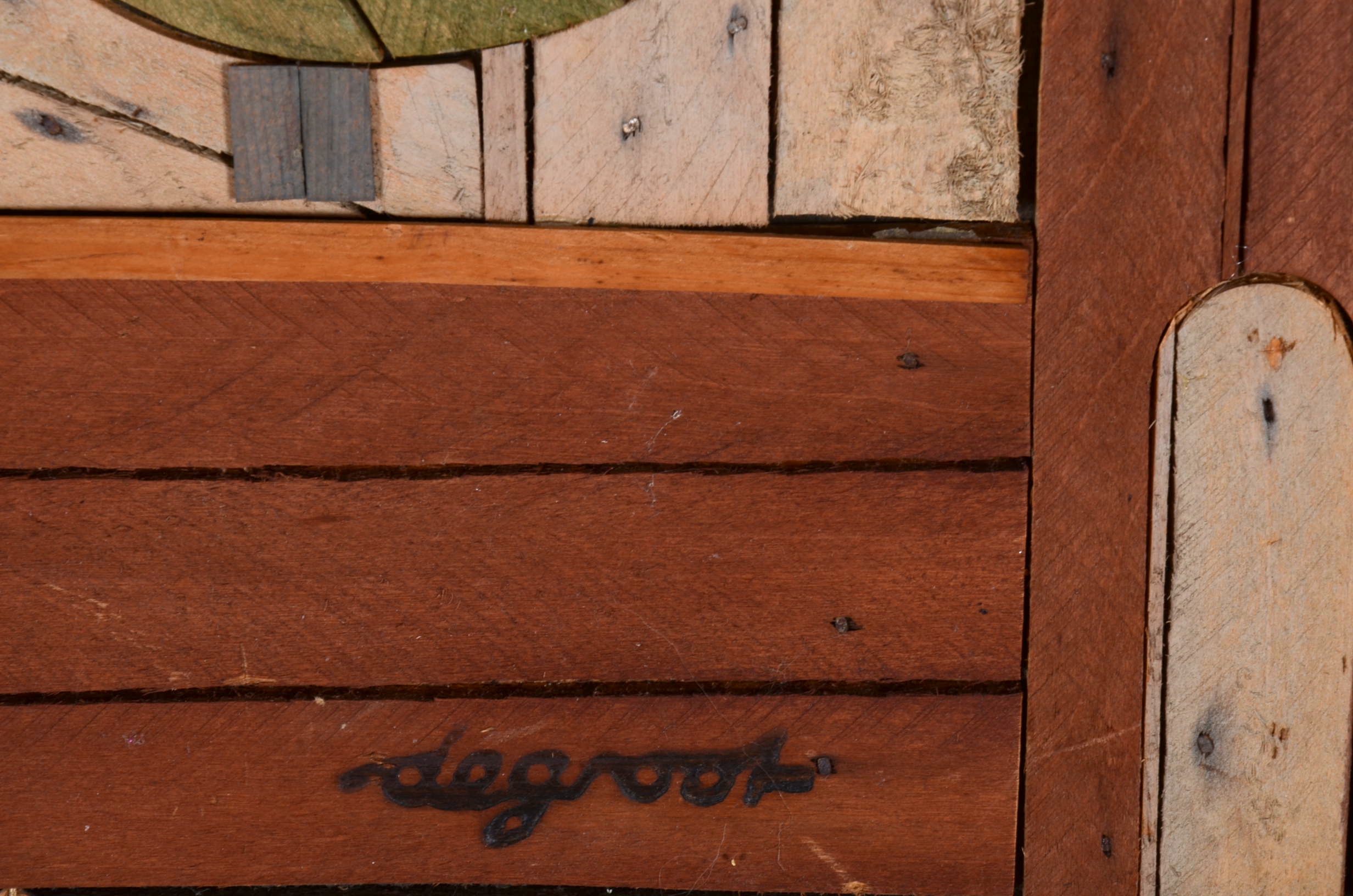 Original Theodore DeGroot Lath Art Assemblage