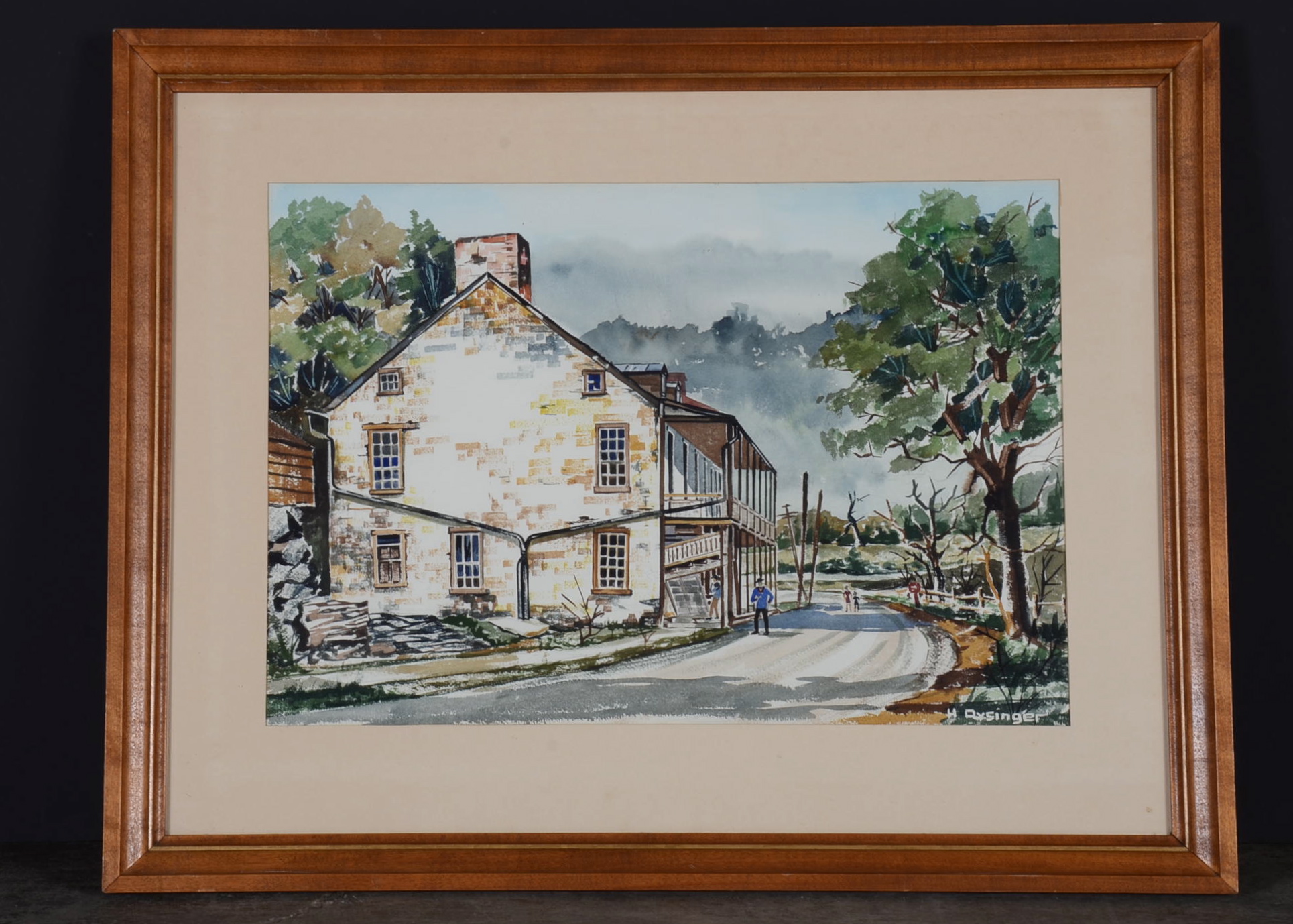 H. Dysinger Watercolor on Paper, Village Scene