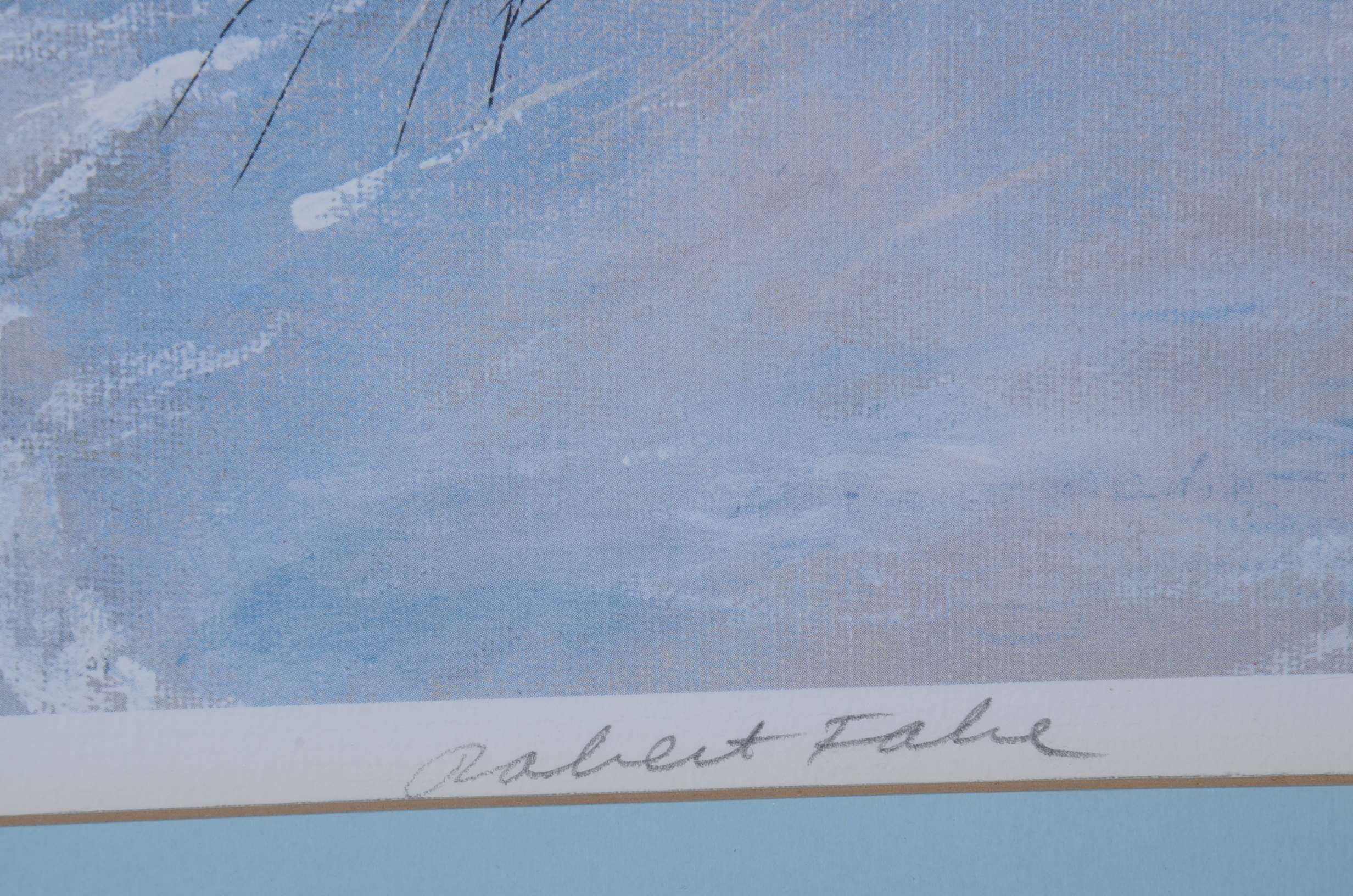 Signed Robert Fabe Photo Offset Lithography Print