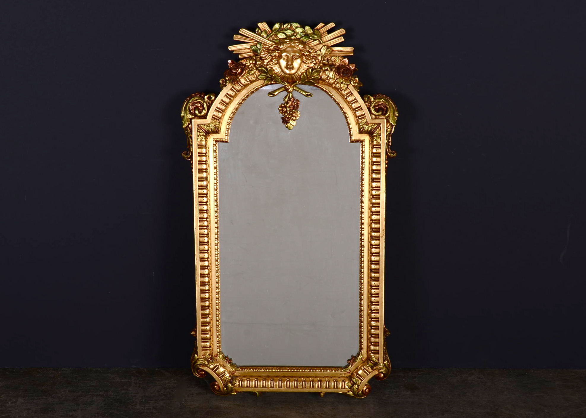 King Louis XIV Gilt Mirror by Vincenzo Fancelli