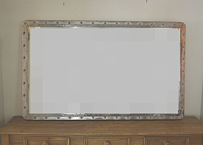 Lillian August Large Silver Studded Wall Mirror