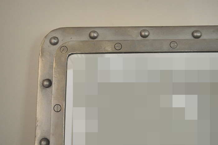 Lillian August Large Silver Studded Wall Mirror