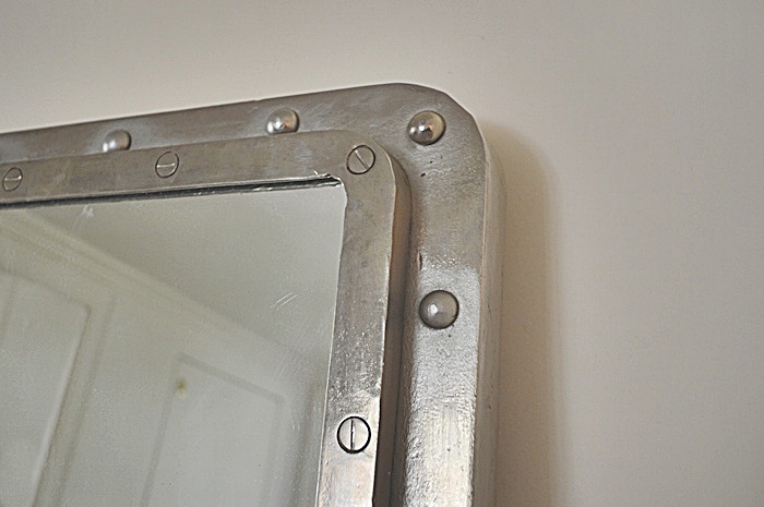 Lillian August Large Silver Studded Wall Mirror