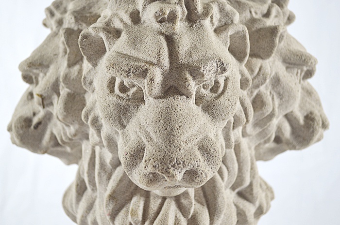  Lion Cast Stone Finial Sculpture