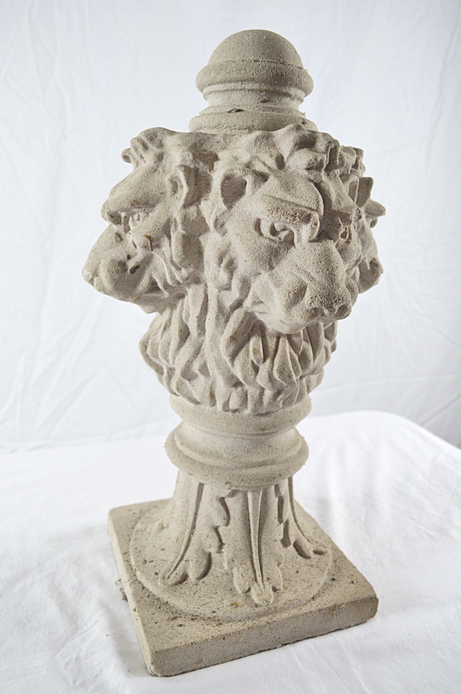  Lion Cast Stone Finial Sculpture