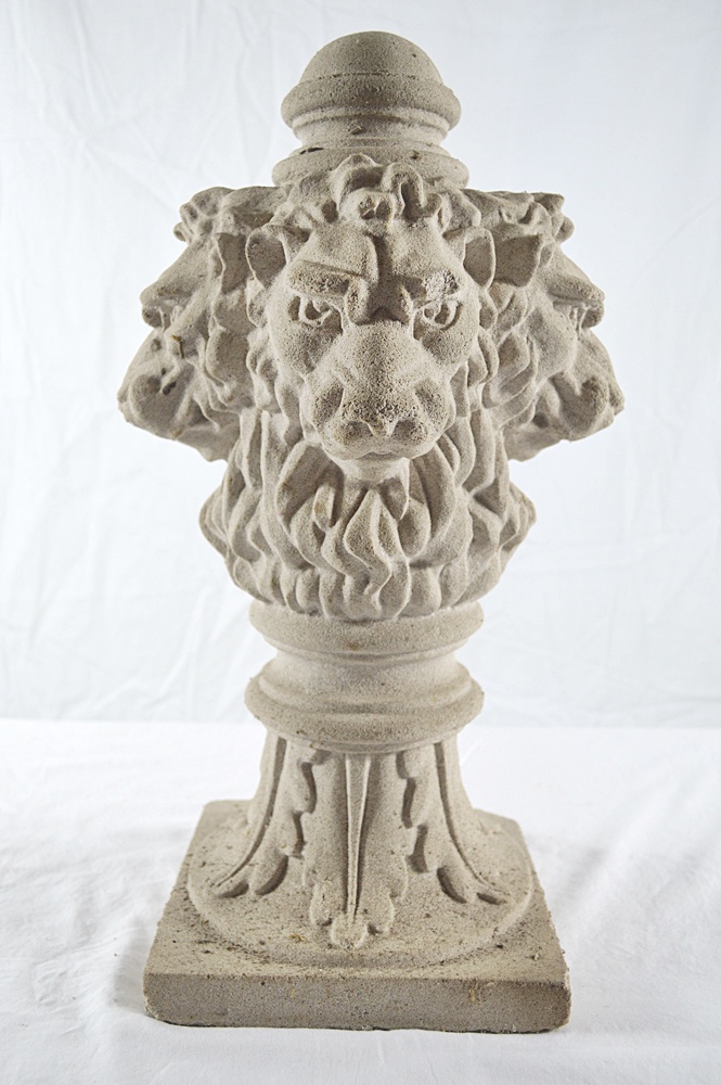  Lion Cast Stone Finial Sculpture