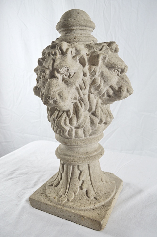  Lion Cast Stone Finial Sculpture
