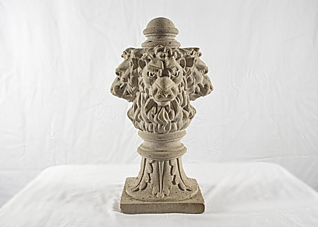  Lion Cast Stone Finial Sculpture