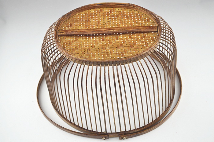 Fine Wooden Basket with Handles