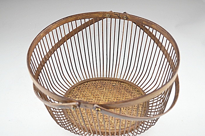 Fine Wooden Basket with Handles