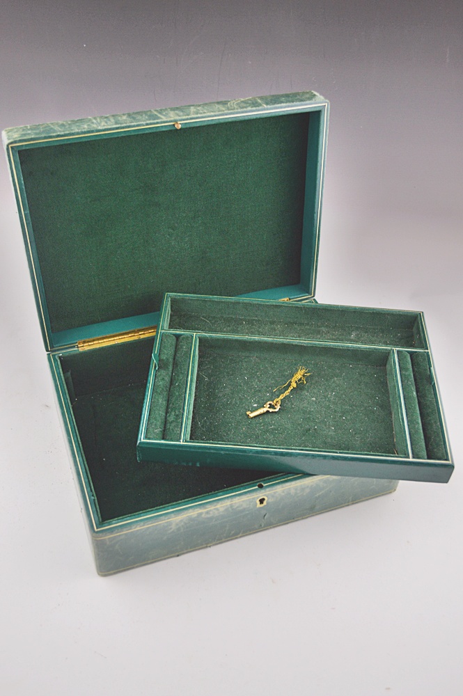 Pair of Vintage Leather Jewelry Boxes