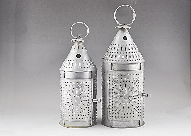 Cutout Tin Lanterns with Candle Holder