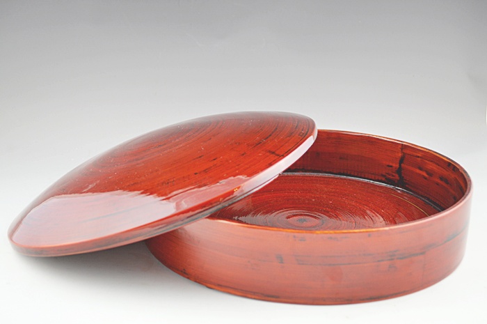 Round Wooden Lacquer Box