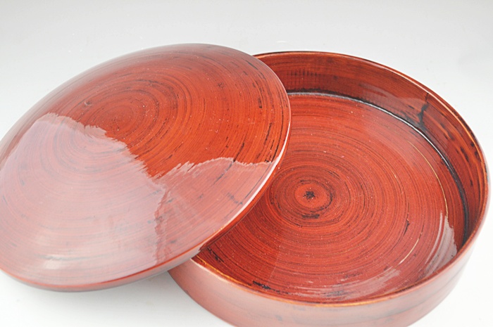 Round Wooden Lacquer Box