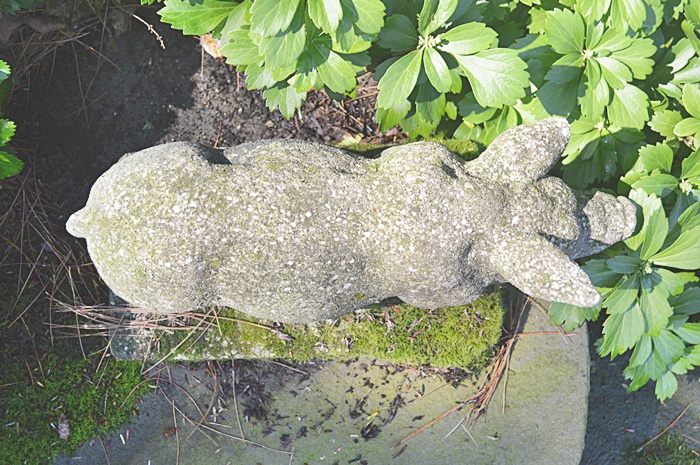 Antique Cast Stone Garden Pig