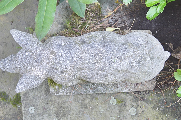 Antique Cast Stone Garden Pig