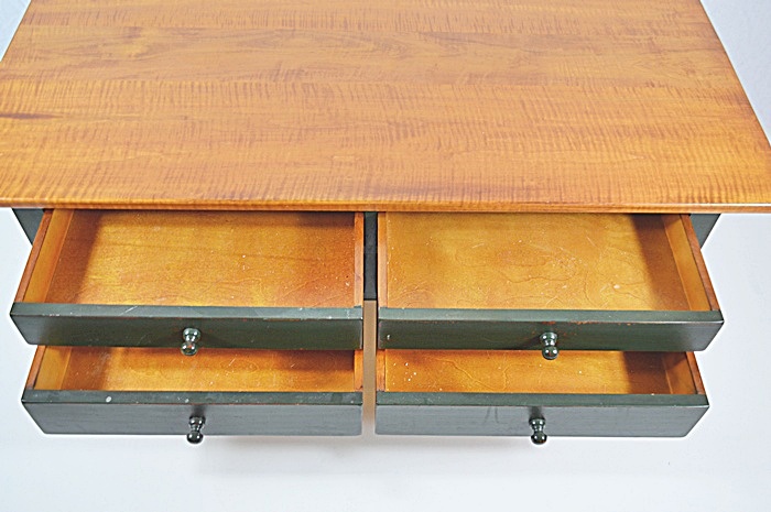 Painted Coffee Table With Drawers &Maple Top