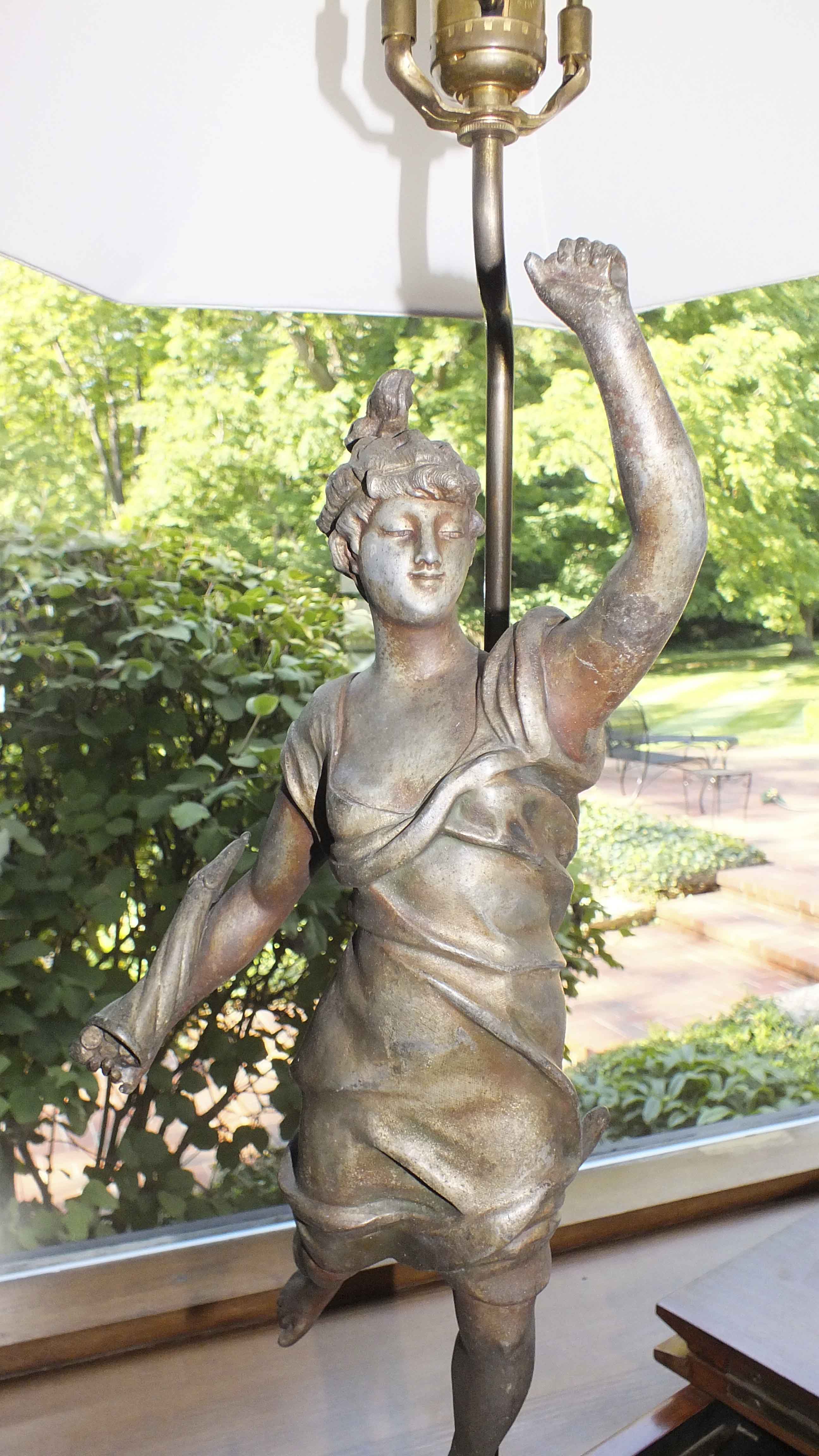 Antique Newel Post Lamp 