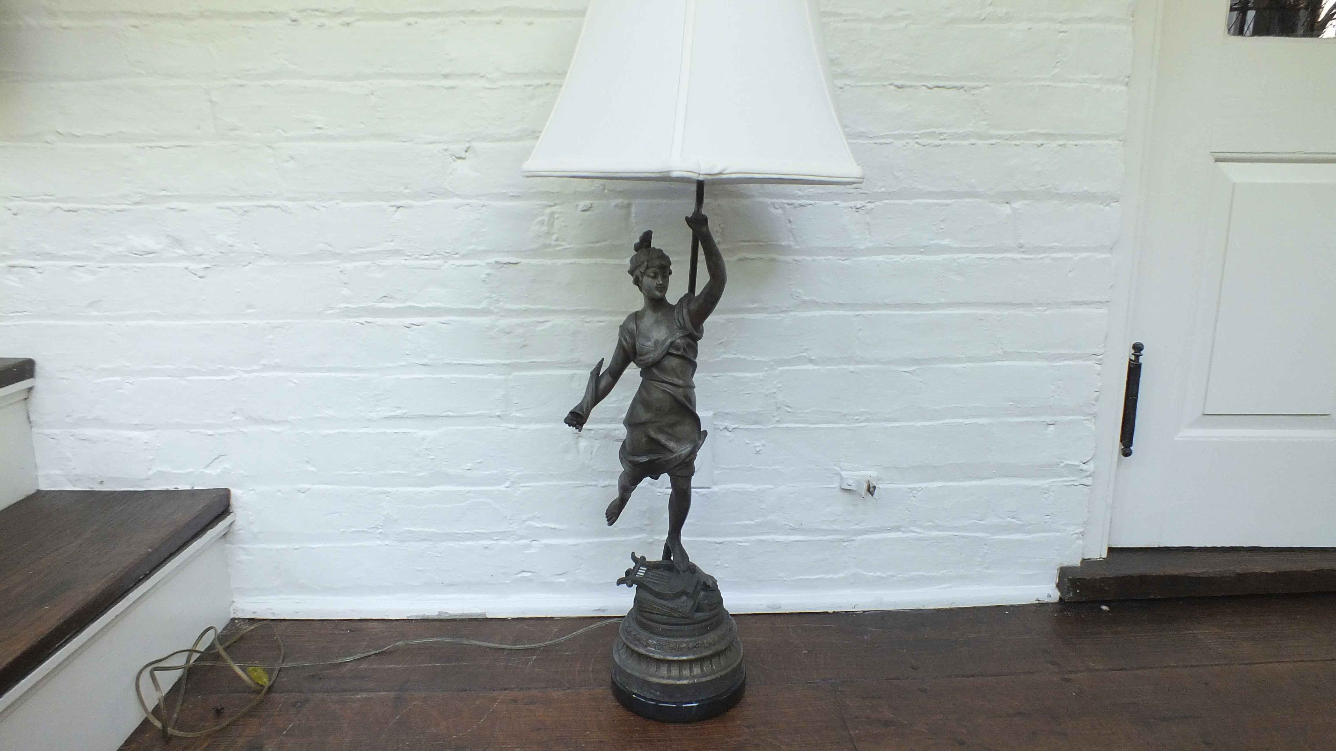 Antique Newel Post Lamp 