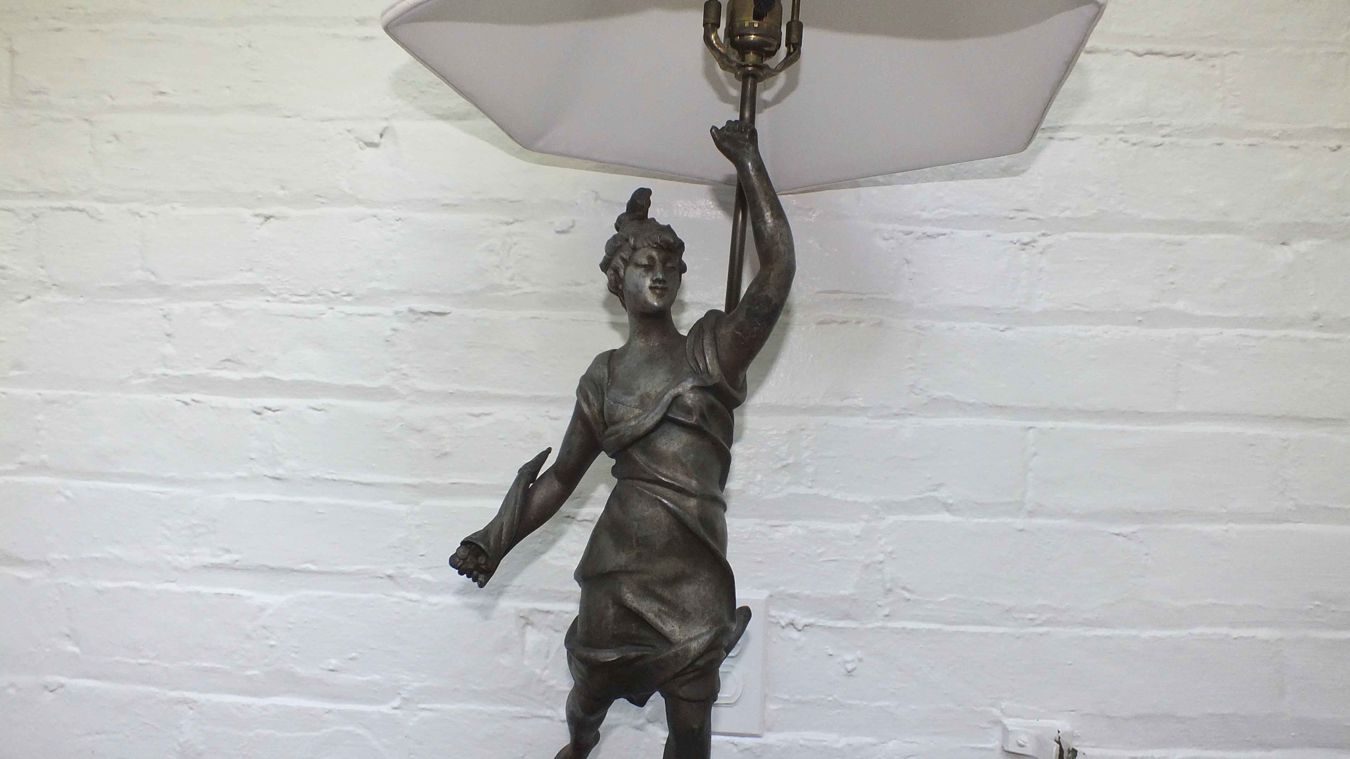 Antique Newel Post Lamp 