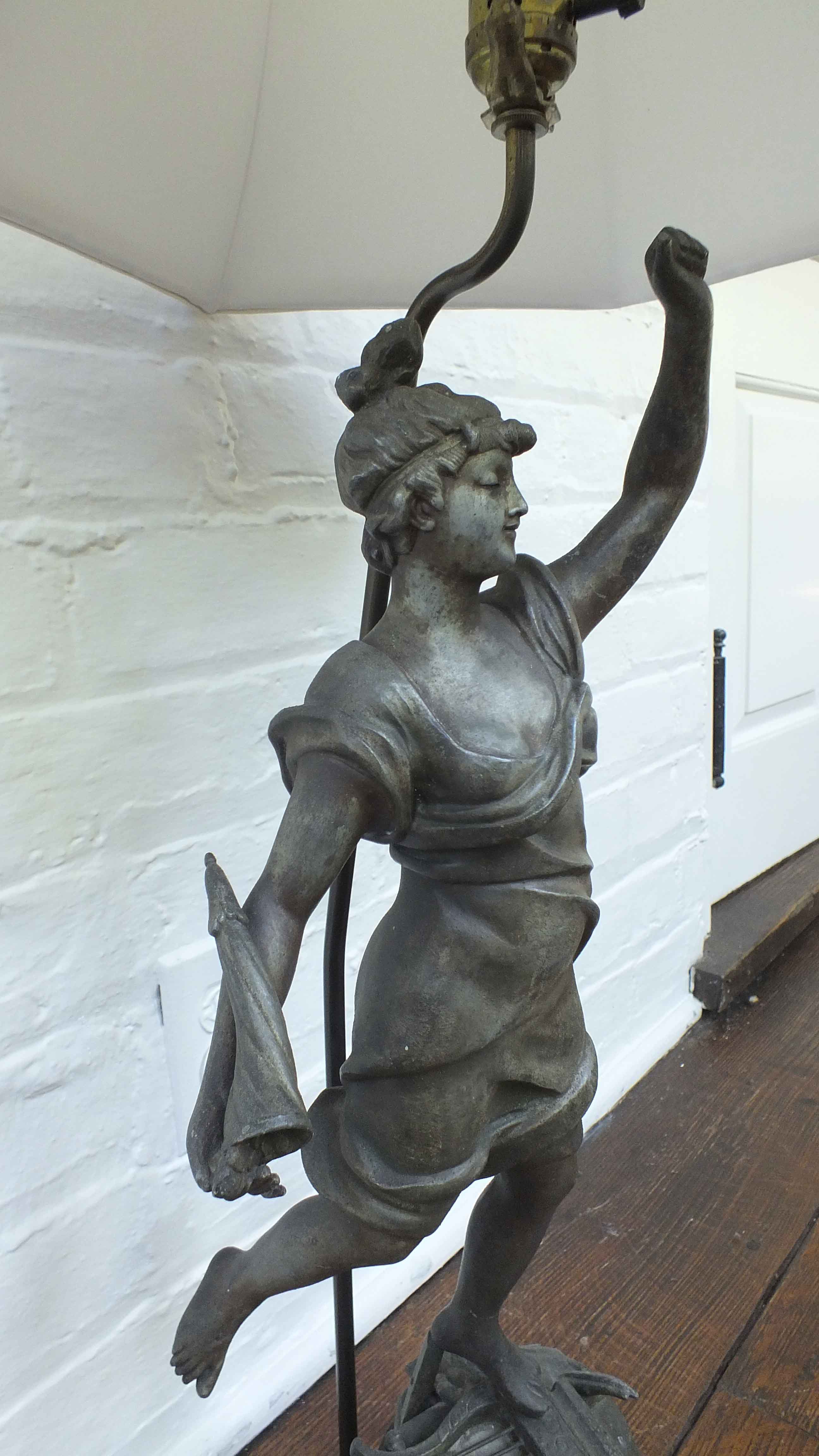 Antique Newel Post Lamp 