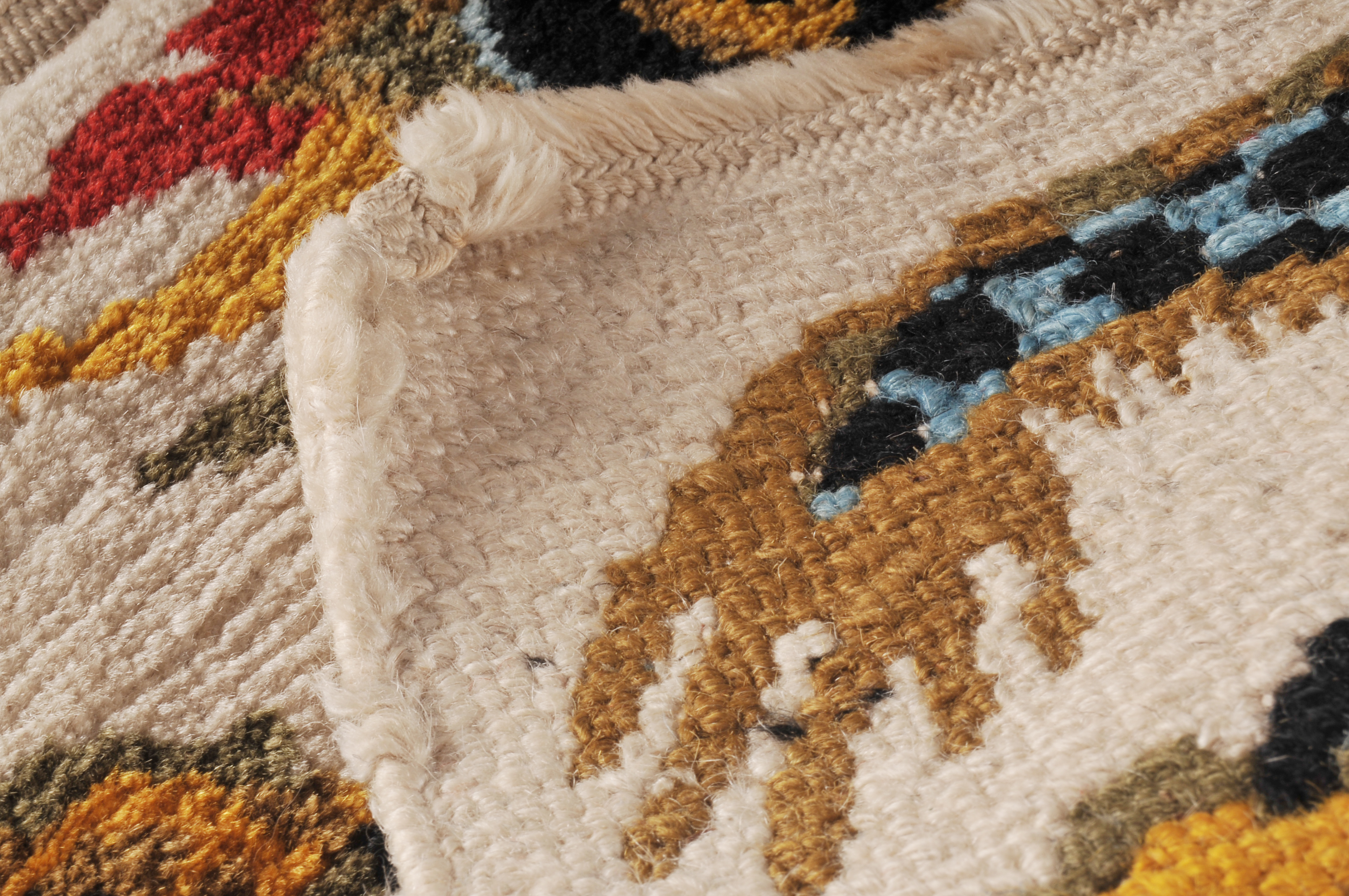 Small Vintage Hand Knotted Chinese Rug