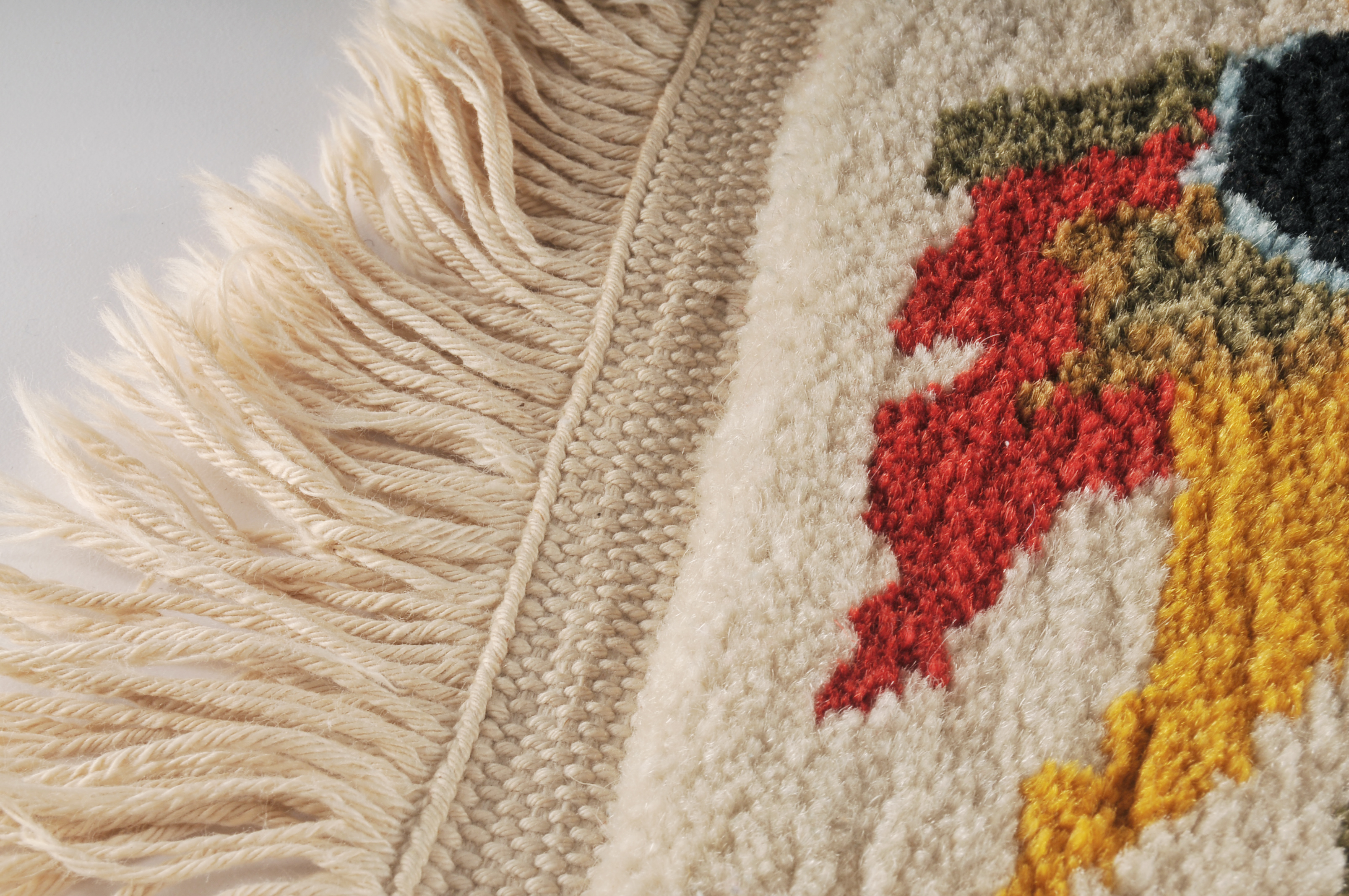 Small Vintage Hand Knotted Chinese Rug